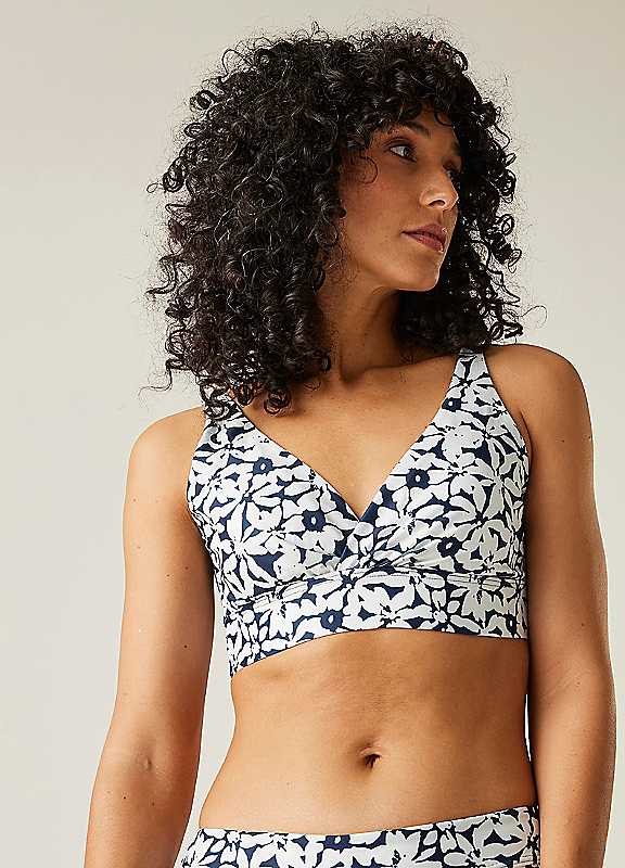 Regatta Navy Floral Paloma Bikini Top Size 14