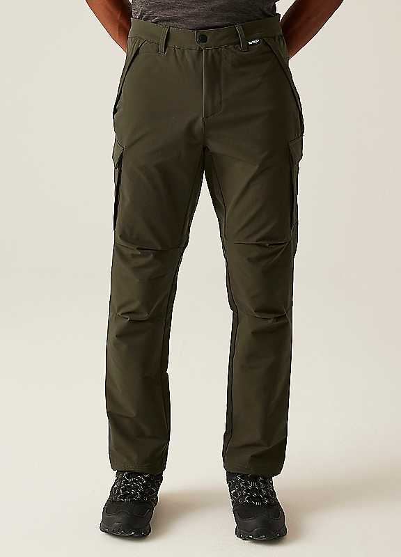 Regatta Men's Dark Khaki Questra Cargo Trousers Size 38
