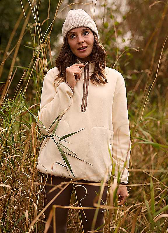 Regatta Women's Cream Cosy Frankie Borg Half Zip Fleece In | : Size 18 - Image 3