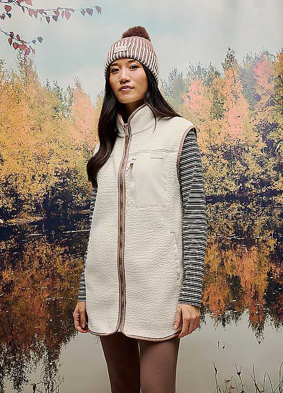 Regatta Women's Beige Sleeveless Fleece Frankie Borg Longline - Image 7