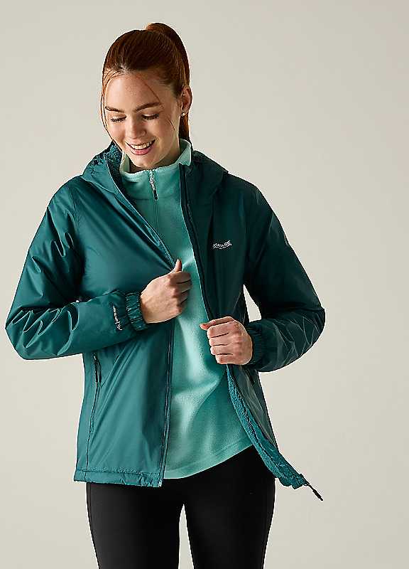 Regatta Women's Teal Kygo Fleece Lined Waterproof Insulated Jacket In | : Size 12 - Image 4