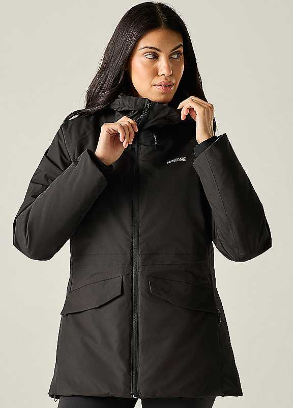Regatta Women's Marcia Waterproof Jacket Black Size 14 - Image 4