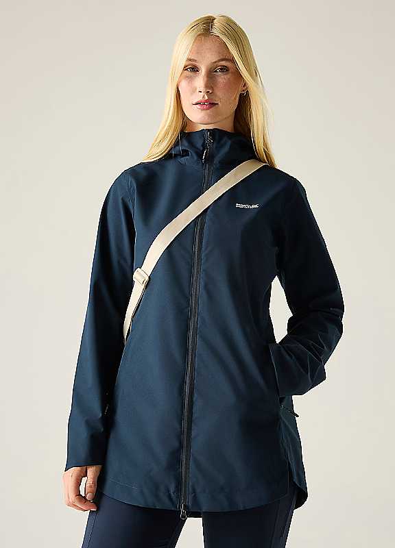Regatta Women's Mid Navy Natalina Hooded Waterproof Jacket In | Size: 8 - Image 5