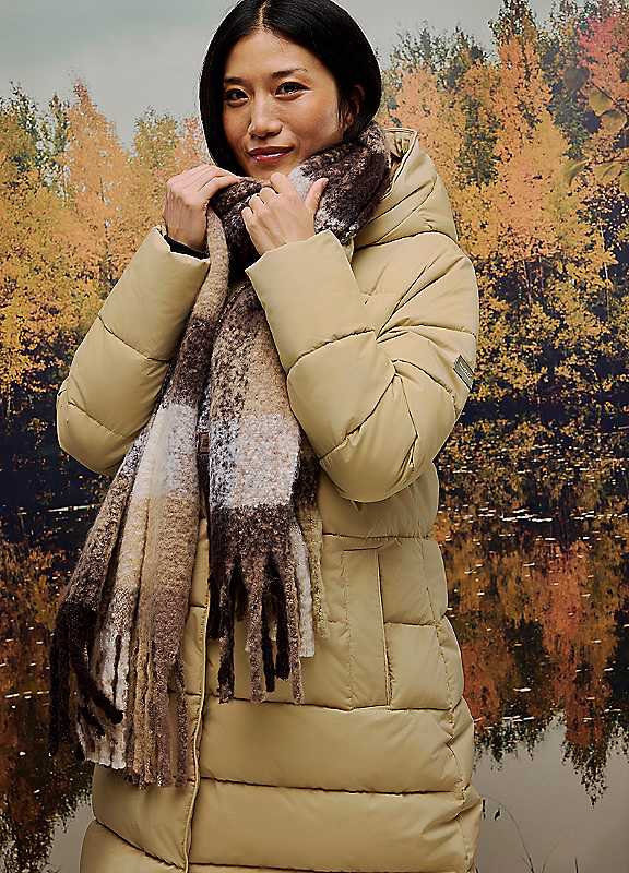 Regatta Women's Hooded Nehiala Quilted Jacket in Light Brown | Size: 20 - Image 5