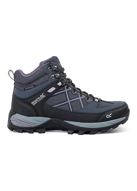 Regatta Women's Samaris Iii Waterproof Walking Boots Seal Grey/Purple Sage Uk Size 7 - Image 8