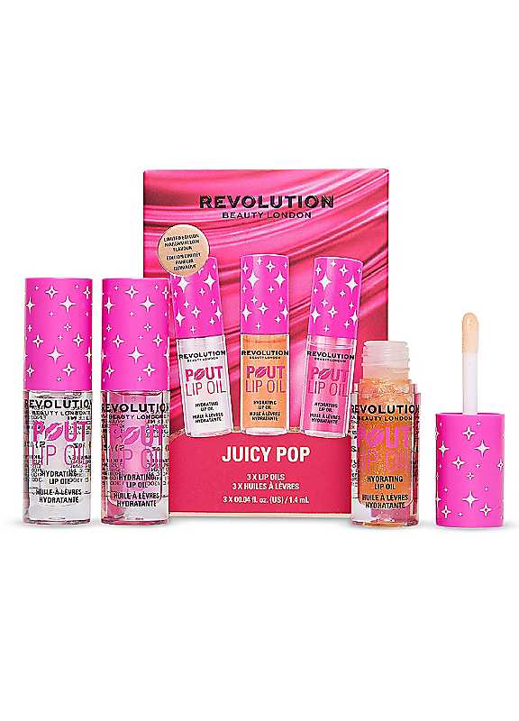 Revolution Women's Misc Juicy Pop Lip Trio Gift Set (Worth £12) In - Image 4