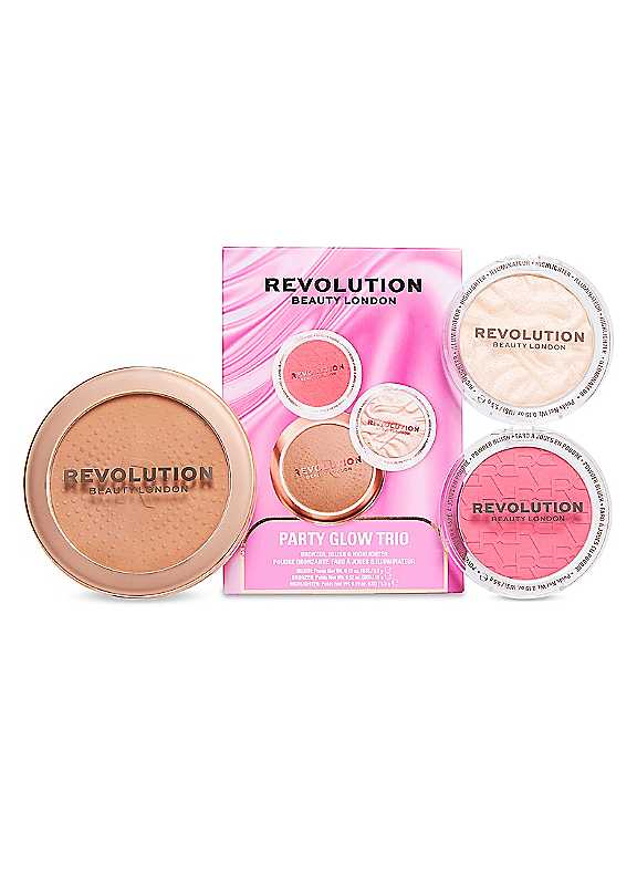 Revolution Beauty London Revolution Party Glow Face Powder Trio - Image 4