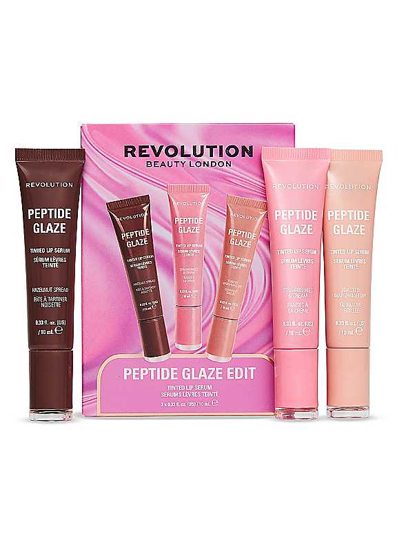 Revolution Peptide Glaze Edit, Tinted Lip Serum Trio, Gift Set | Makeup Set, 3 Full-Size Hydrating Balms with Hyaluronic Acid & Peptides for Soft Lips, Stocking Filler, Vegan & Cruelty-Free - Image 6
