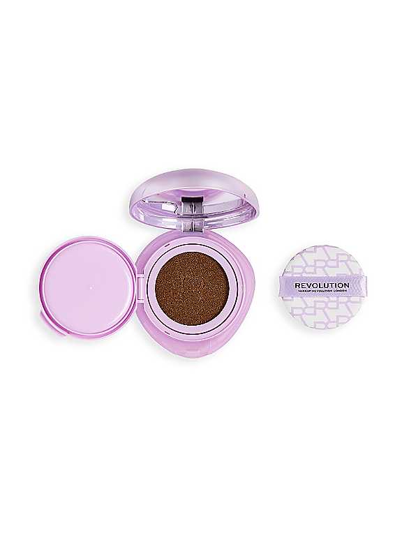 Revolution Dark Superdewy Cushion Foundation Dewy Finish Peptides Neutral Warm - Image 3