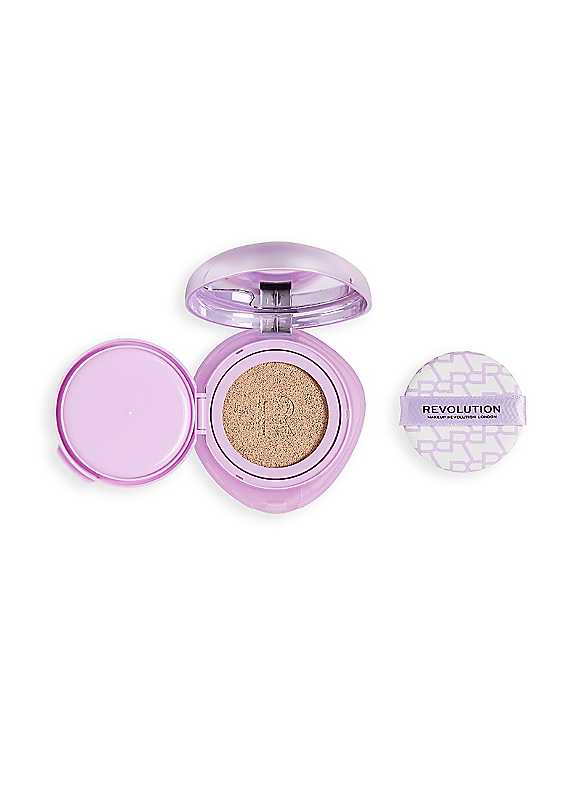 Revolution Superdewy Cushion Foundation, Fair Neutral | Buildable Coverage, Hydrating for Mature Skin, Radiant Finish with Peptides, Vegan & Cruelty-Free, 9g - Image 3
