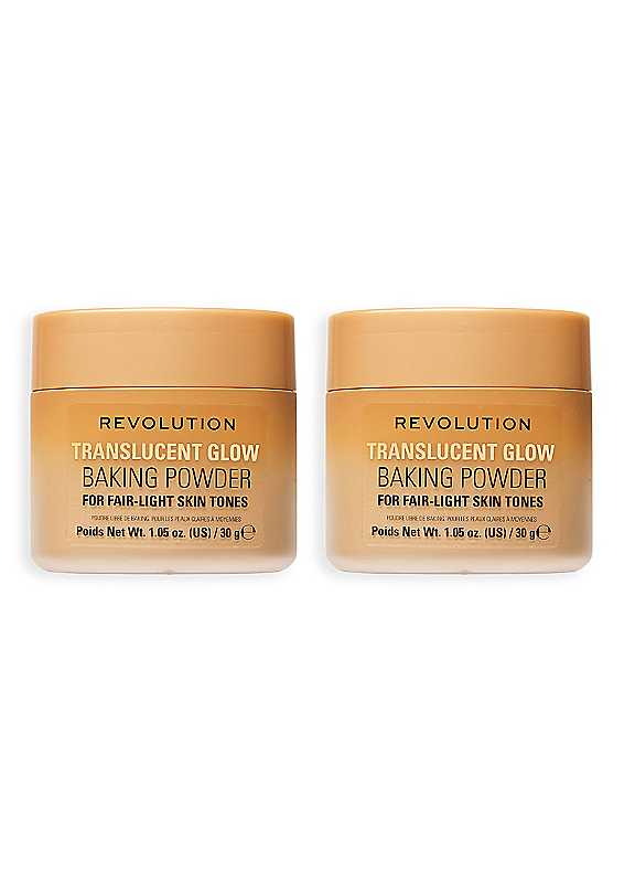 Revolution Fair To Light Translucent Glow Baking Powder Duo Set - Image 3