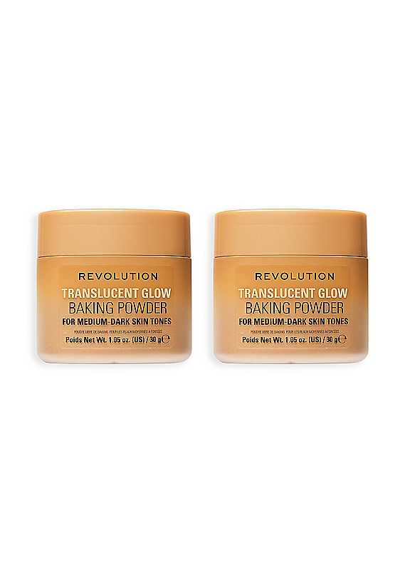 Revolution Medium To Dark Translucent Glow Baking Powder Duo Set - Image 3
