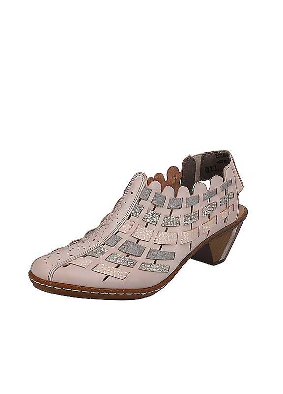Rieker Beige Leather Slingback Shoes Size 38