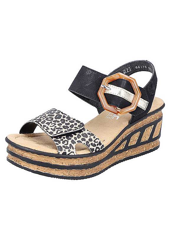 Rieker Black 6817600 Sandals Size 38