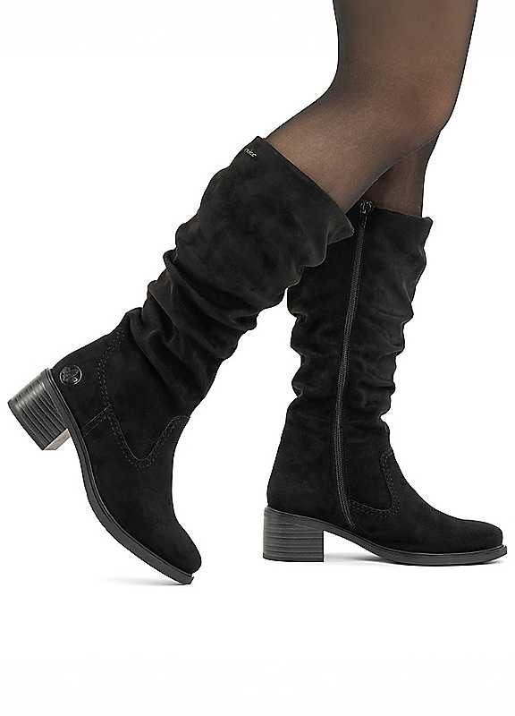 Rieker Women's Black Micro Richmond Knee High Boots Colour: : Size 8 - Image 5