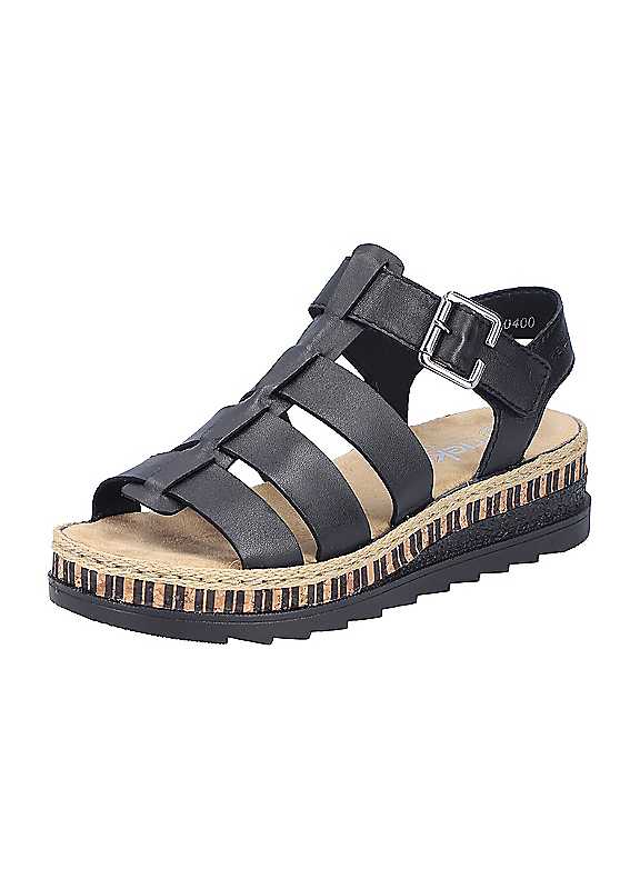 Rieker Black V790400 Sandals Size 38