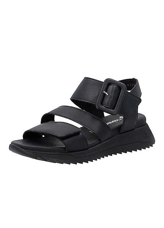 Rieker Black W295000 Sandals Size 38