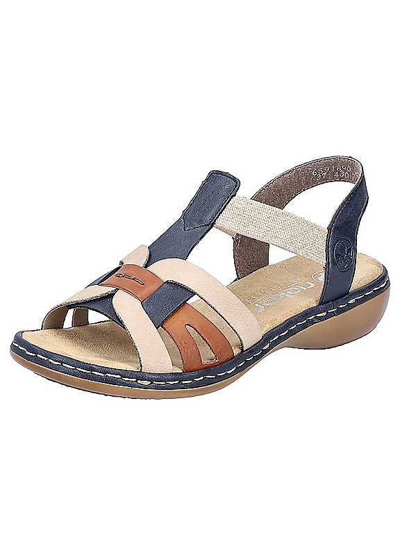 Rieker Blue Combi 6591890 Sandals Size 38