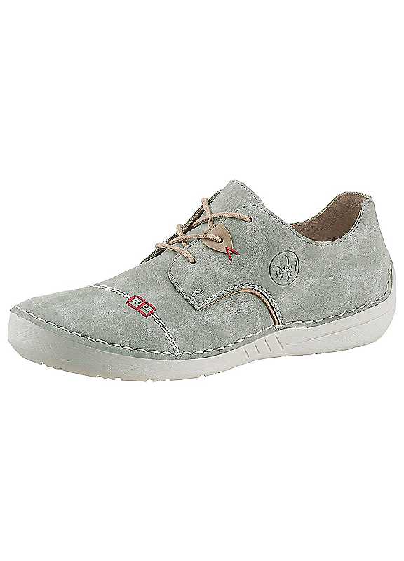 Rieker 52528-52 Mint green Womens lacing shoes in a Plain Man Made in Size 36 - Image 4