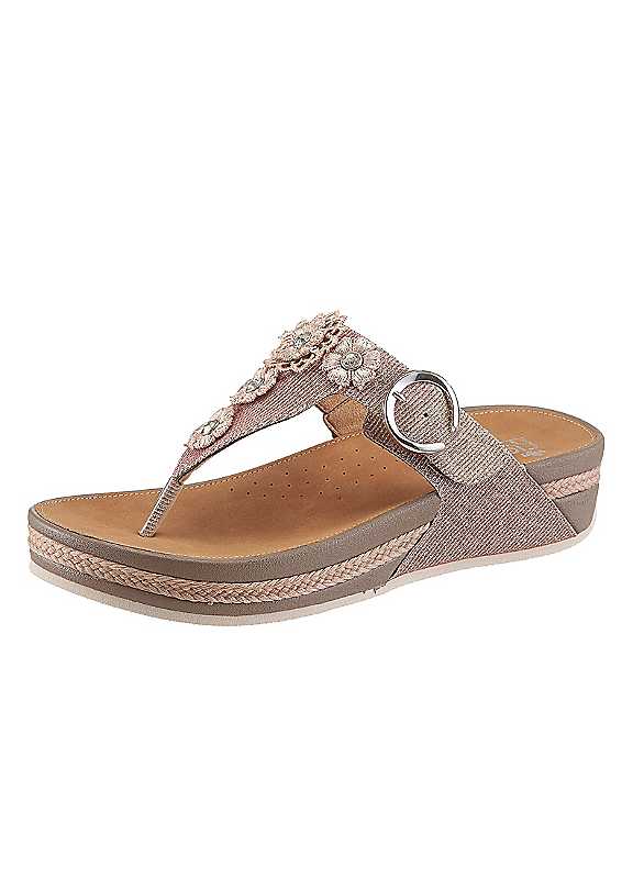 Rieker Glittery Toe-Post Sandals Rieker Glittery Toe-Post Sandals
