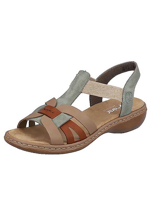 Rieker Green Combi 6591852 Sandals Size 40