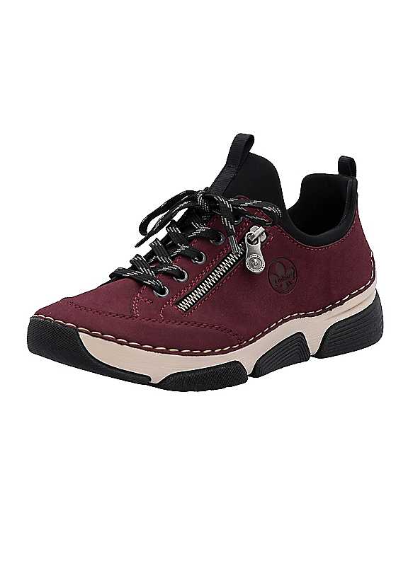Rieker Women's Black Zip Up Comfort Trainer - Image 3