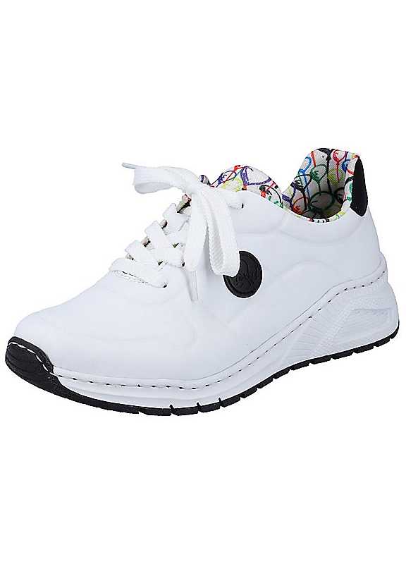 Rieker White Patterned Trainers Size 3