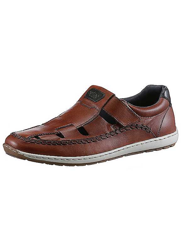 Rieker Velcro Shoes Cognac