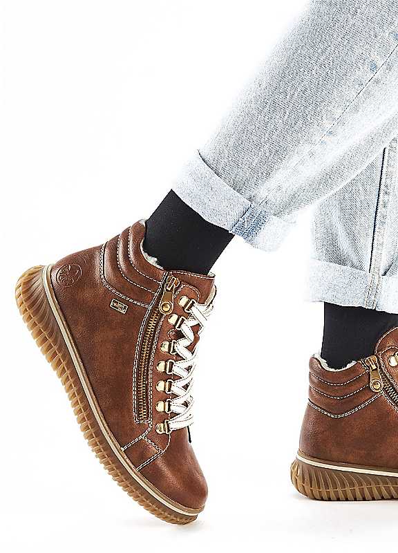 Rieker Women's Brown Boots 74233-24 - Size 4 - Image 3