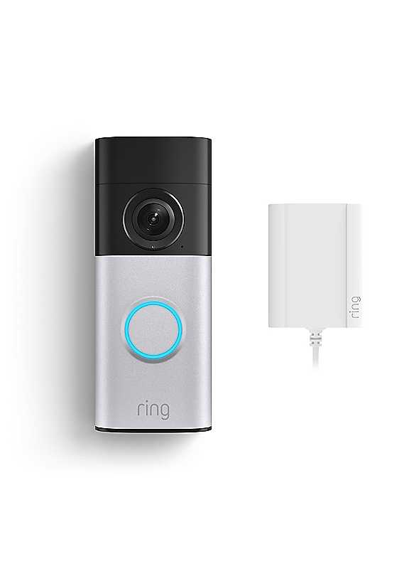 Ring Wired Video Doorbell 2K Plus Silver Plug-In Adaptor Radar Detection - Image 3