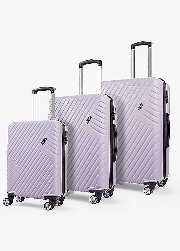 Rock Purple Santiago Piece Set Hardshell Suitcases Size 3