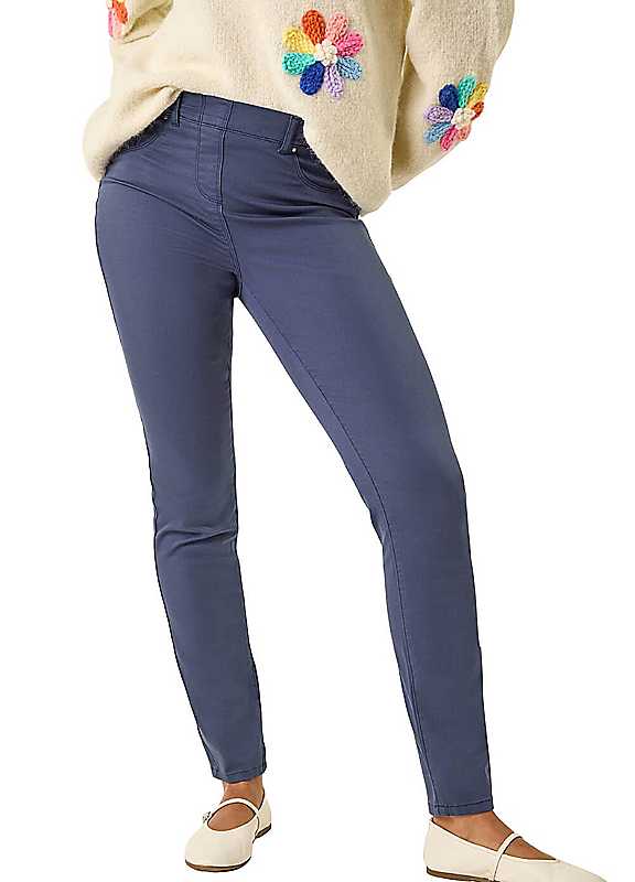 Roman 31 Inch Denim Stretch Jegging for Women UK – Ladies Smart Cotton Blend Woven Stretch Elasticated Waist Back Pockets Belt Loops Skinny Casual Daywear - Image 5