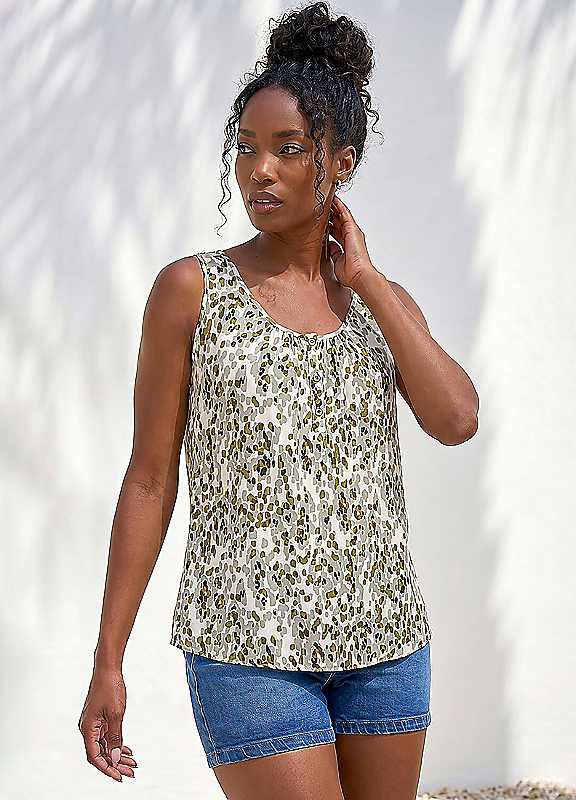 Roman Originals Vest Top for Women UK - Ladies Tank Tops Tunic Summer Blouse Cami Camisole V-Neck Stretch Jersey Casual Sleeveless Beach Party Lounge Holiday Spring - Image 4