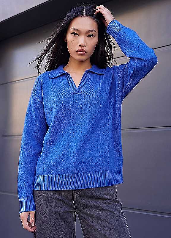 Dusk Women's Royal Collared Knit Jumper In | Size: 10 - Image 3