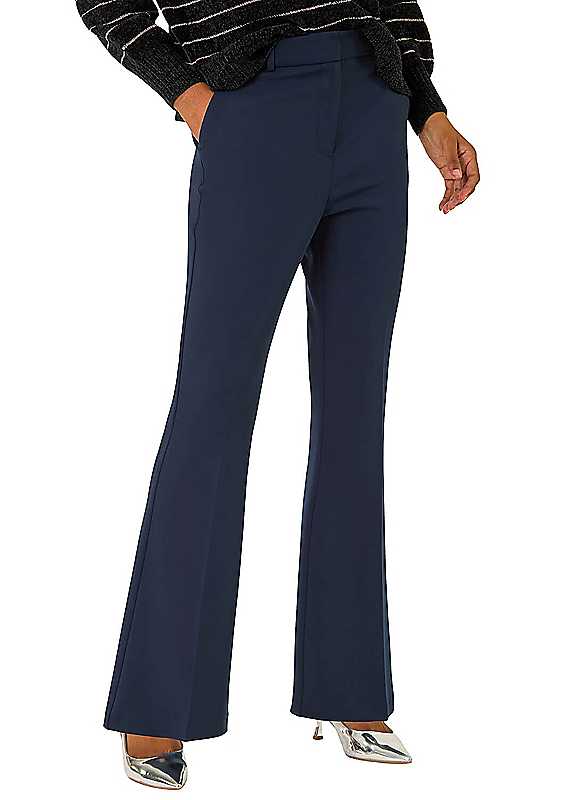 Roman Bootleg Trouser for Women UK Ladies Bootcut Stretch Flared Winter Autumn Long Full Length Pull-On Casual Smart Work Office Wear Business Soft Flattering - Image 5