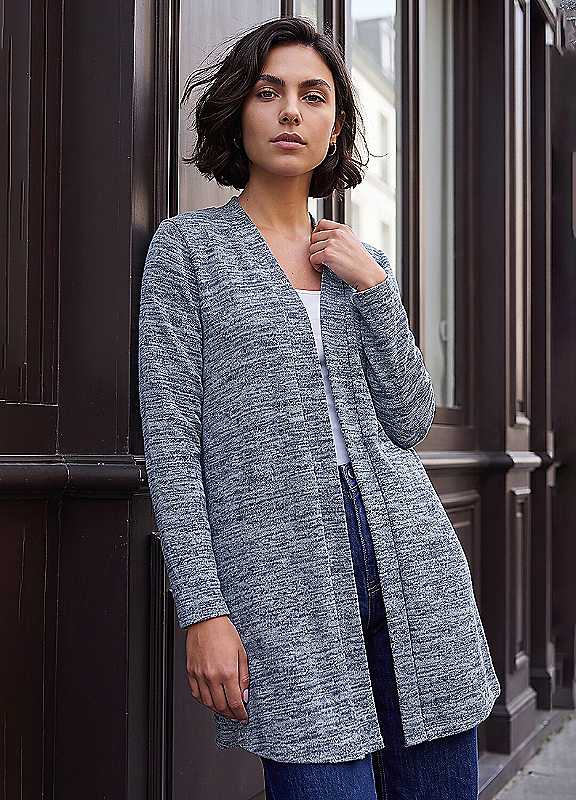 Roman Women's Grey Longline Knit Cardigan Size 20 - Image 4