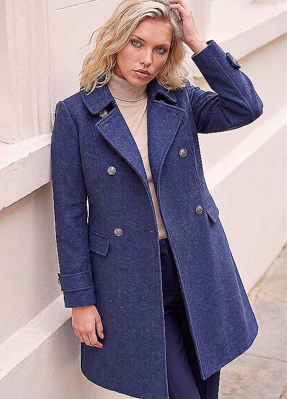 Roman Petite Double Breasted Military Coat - Image 4