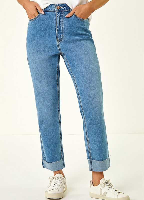 Roman Denim Petite Turn Up Pocket Jeans