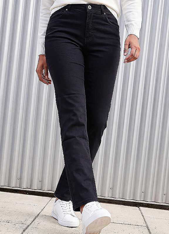Roman Women's Black Slim Leg Stretch Jeans In | Size: 12 - Image 8