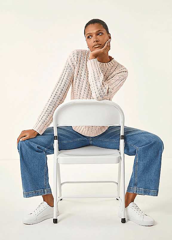Roman Textured Knit Jumper, Beige, Size 20, Women - Image 4