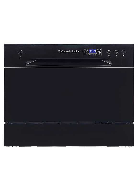 Russell Hobbs Black 6 Place Setting Table Top Dishwasher - Image 2