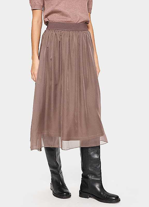 Saint Tropez Iron Coralsz Chiffon Midi Length Lining Skirt Large