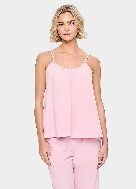 Saint Tropez Pink Nectar Zalindasz Vneck Strap Top