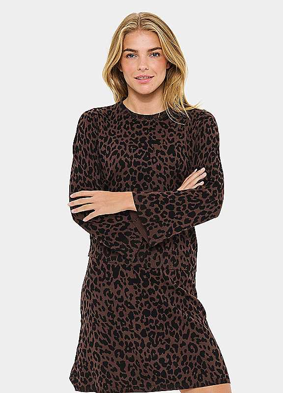 Saint Tropez Women's Dark Brown Zhilasz Flared Long Sleeve Jumper In | : Extra Large - Image 2