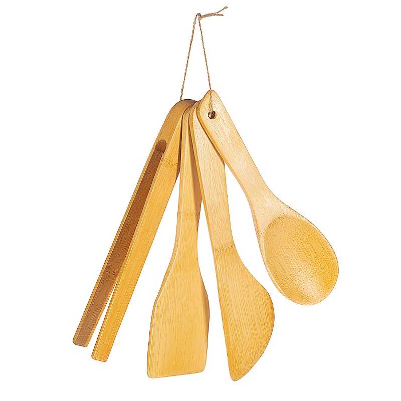 Sass & Belle Bamboo Utensils Set Brown
