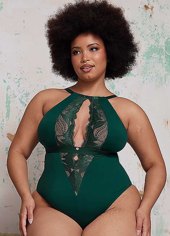 Scantilly By Curvy Kate Emerald Indulgence Stretch Lace Body