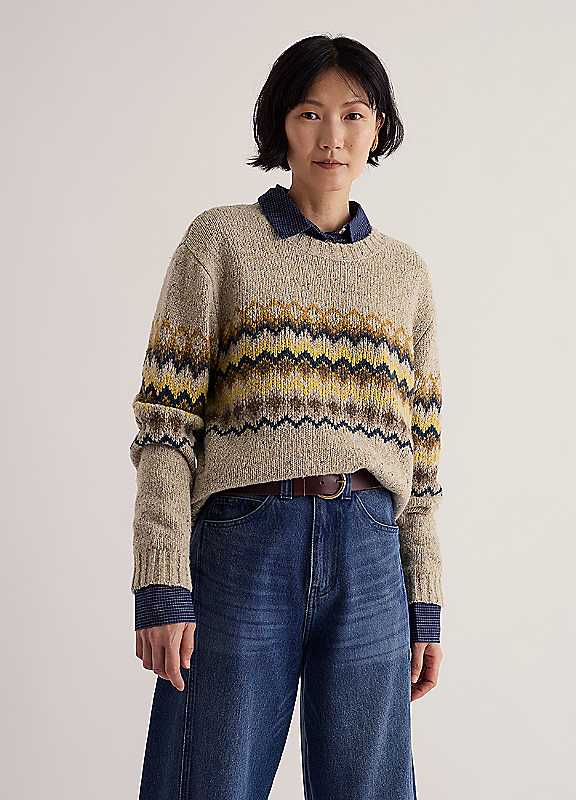 Seasalt Cornwall Birch Multi Golden Light Jumper - Image 2
