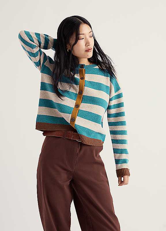 Seasalt Women's Blue Cornwall Pinwell Cardigan Size 20 - Image 3