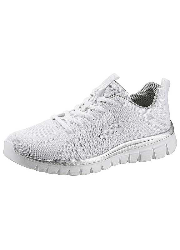 Skechers White Graceful Get Connected Trainers Size 3