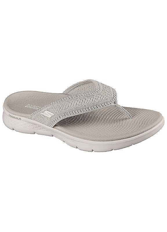 Skechers Taupe Padded Flipflops Size 2